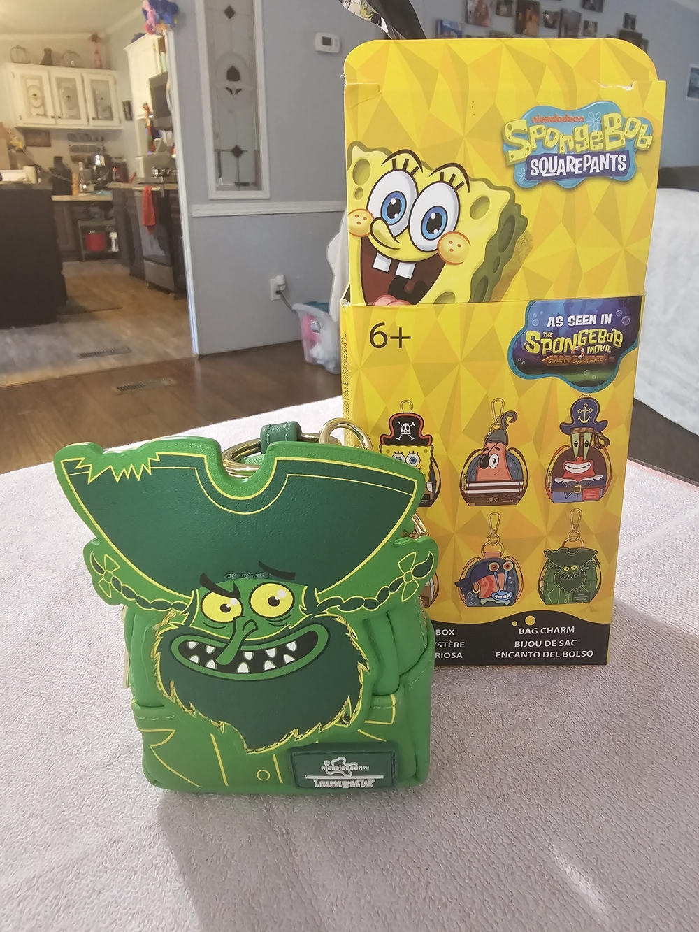 Loungefly SpongeBob Pirate Plankton Green Vinyl Bag Charm